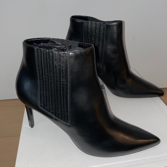 Celine Sharp Leather Bootie Women's Black 38.5/8.5 - Picture 5 of 8